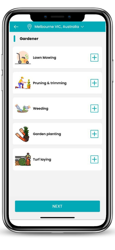 Orderoo User app gardening category page