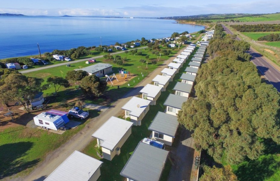 Ariel view of Port Lincoln Caravan Park