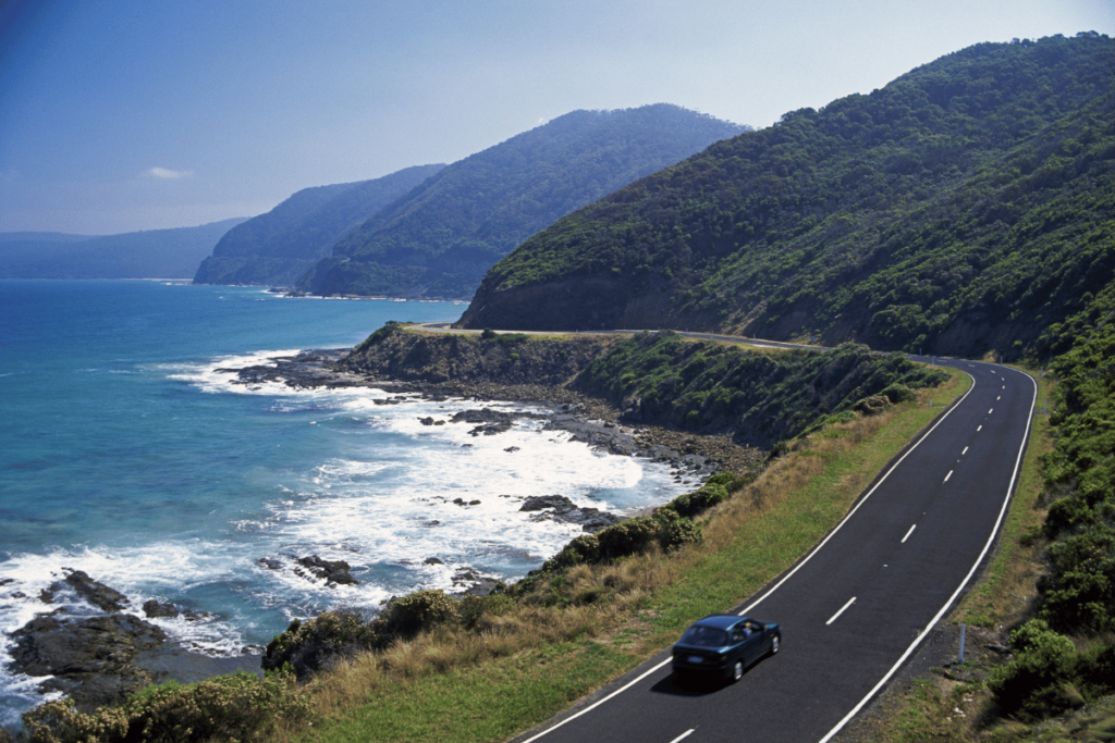 Driving along the Great Ocean Road