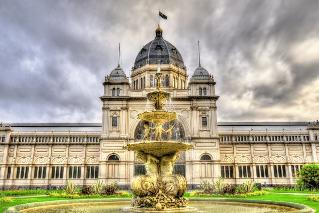 The Royal Exhibition Building, a UNESCO world heritage site in Melbourne, Australia