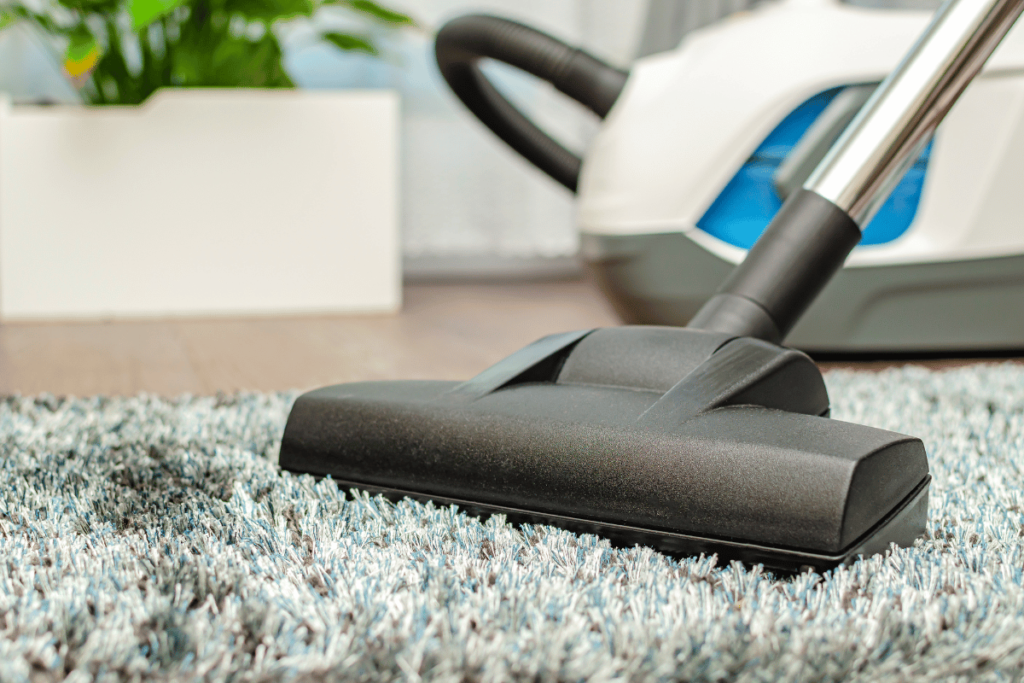 Vacuum high pile carpet, vacuum cleaner with water filter.