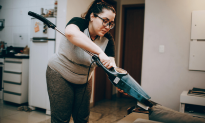 DIY carpet cleaning using a handheld vacuum at home