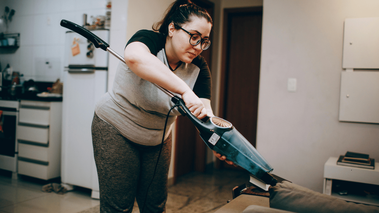 DIY carpet cleaning using a handheld vacuum at home