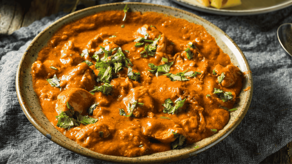 Butter chicken curry – one of the most popular Indian dishes with creamy tomato sauce