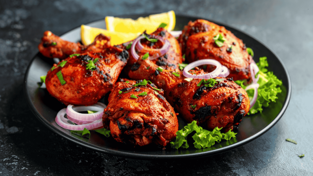 Tandoori chicken grilled with spices – one of the most popular Indian dishes