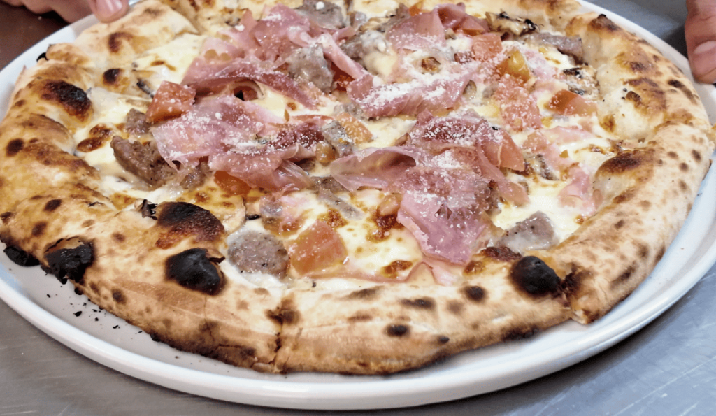 Mandi Mandi wood-fired pizza from Pizzeria Trieste in Port Lincoln.